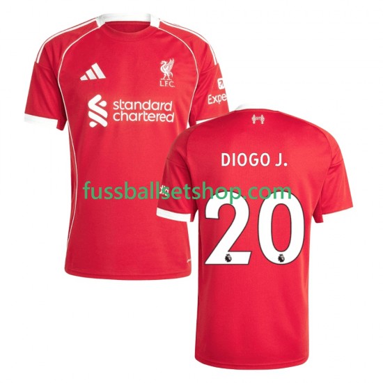 Günstige Fußball Trikotsatz Liverpool Diogo Jota 20 Herren Heimtrikot 2025-2026 Kurzarm