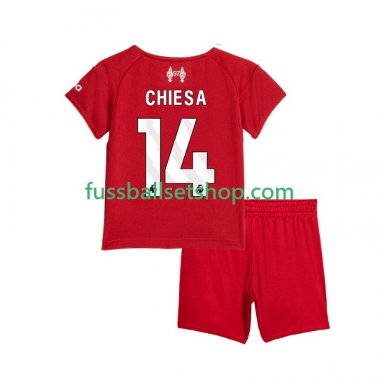Günstige Fußball Trikotsatz Liverpool Federico Chiesa 14 Kinder Heimtrikot 2025-2026 Kurzarm
