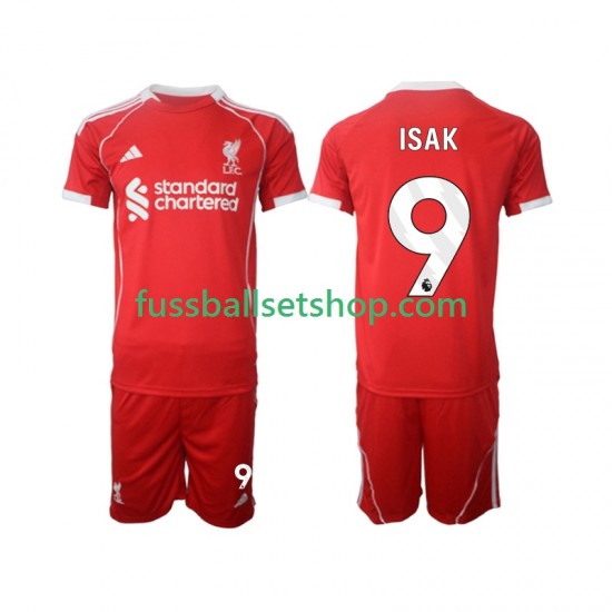 Günstige Fußball Trikotsatz Liverpool ISAK 9 Kinder Heimtrikot 2025-2026 Kurzarm