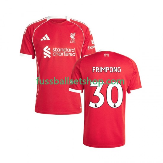 Günstige Fußball Trikotsatz Liverpool Jeremie Frimpong 30 Herren Heimtrikot 2025-2026 Kurzarm