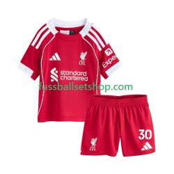Günstige Fußball Trikotsatz Liverpool Jeremie Frimpong 30 Kinder Heimtrikot 2025-2026 Kurzarm