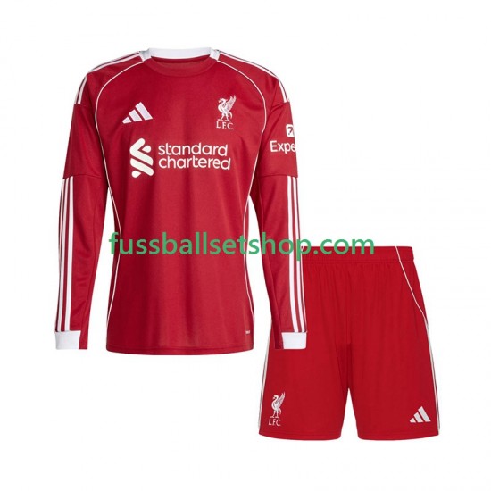 Günstige Fußball Trikotsatz Liverpool Kinder Heimtrikot 2025-2026 Langarm