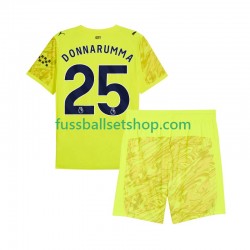 Günstige Fußball Trikotsatz Manchester City Gianluigi Donnarumma 25 Torwart Kinder Ausweichtrikot 2025-2026 Kurzarm