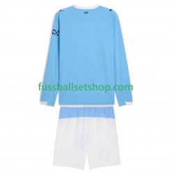 Günstige Fußball Trikotsatz Manchester City Kinder Heimtrikot 2025-2026 Langarm