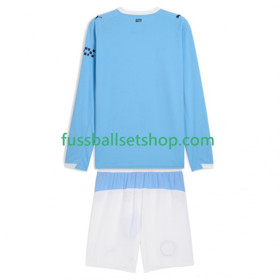 Günstige Fußball Trikotsatz Manchester City Kinder Heimtrikot 2025-2026 Langarm