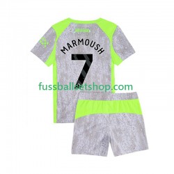 Günstige Fußball Trikotsatz Manchester City Omar Marmoush 7 Kinder Ausweichtrikot 2025-2026 Kurzarm