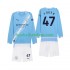 Günstige Fußball Trikotsatz Manchester City Phil Foden 47 Kinder Heimtrikot 2025-2026 Langarm