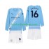 Günstige Fußball Trikotsatz Manchester City Rodrigo Hernandez 16 Kinder Heimtrikot 2025-2026 Langarm
