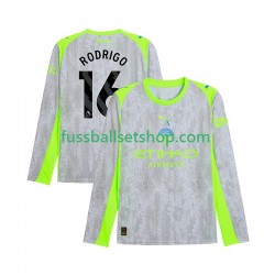 Günstige Fußball Trikotsatz Manchester City Rodrigo Hernandez 16 Herren Ausweichtrikot 2025-2026 Langarm