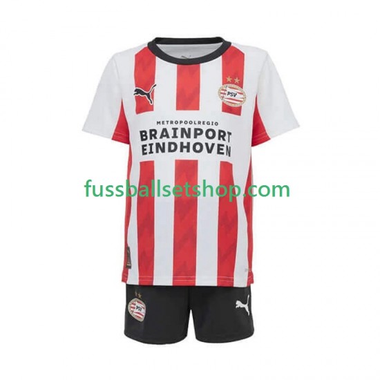 Günstige Fußball Trikotsatz PSV Eindhoven Kinder Heimtrikot 2025-2026 Kurzarm