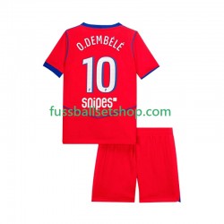 Günstige Fußball Trikotsatz Paris Saint-Germain Ousmane Dembele 10 Kinder Ausweichtrikot 2025-2026 Kurzarm