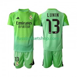 Günstige Fußball Trikotsatz Real Madrid Andriy Lunin 13 Torwart Kinder Auswärtstrikot 2025-2026 Kurzarm