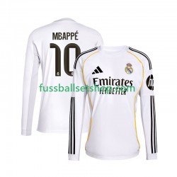 Günstige Fußball Trikotsatz Real Madrid Mbappé Kylian 10 Herren Heimtrikot 2025-2026 Langarm
