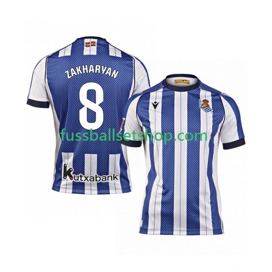 Günstige Fußball Trikotsatz Real Sociedad Arsen Zakharyan 8 Herren Heimtrikot 2025-2026 Kurzarm