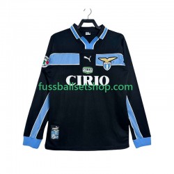 Günstige Fußball Trikotsatz Lazio Rom Retro Herren Auswärtstrikot 1998 1999 Langarm