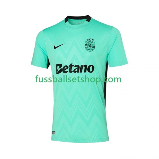 Günstige Fußball Trikotsatz Sporting CP Herren Ausweichtrikot 2025-2026 Kurzarm