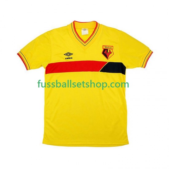 Günstige Fußball Trikotsatz Watford 1985 Retro Herren Heimtrikot Kurzarm