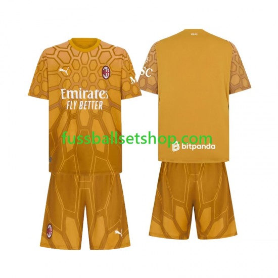 Günstige Fußball Trikotsatz AC Mailand Torwart Kinder Heimtrikot 2026-2027 Kurzarm Günstige Fußball Trikotsatz AC Mailand Torwart Kinder Heimtrikot 2026-2027 Kurzarm