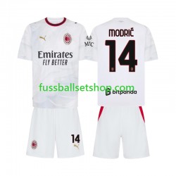Günstige Fußball Trikotsatz AC Mailand Modrić Luka 14 Kinder Auswärtstrikot 2026-2027 Kurzarm