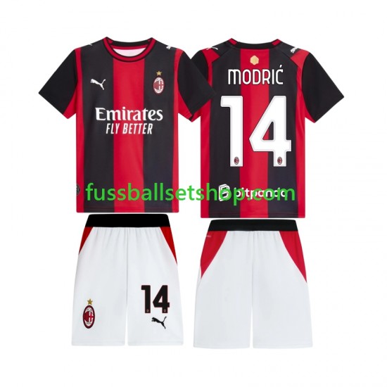 Günstige Fußball Trikotsatz AC Mailand Modrić Luka 14 Kinder Heimtrikot 2026-2027 Kurzarm Günstige Fußball Trikotsatz AC Mailand Modrić Luka 14 Kinder Heimtrikot 2026-2027 Kurzarm