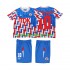 Günstige Fußball Trikotsatz Ajax Amsterdam BERGKAMP 10 1989 1990 Retro Kinder Auswärtstrikot Langarm