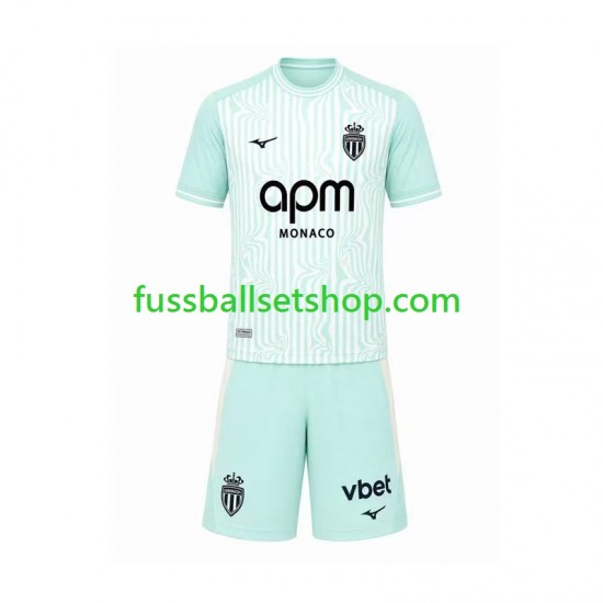 Günstige Fußball Trikotsatz AS Monaco Kinder Ausweichtrikot 2026-2027 Kurzarm