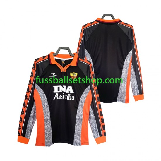 Günstige Fußball Trikotsatz AS Rom Retro Herren Ausweichtrikot 1998 1999 Langarm Günstige Fußball Trikotsatz AS Rom Retro Herren Ausweichtrikot 1998 1999 Langarm