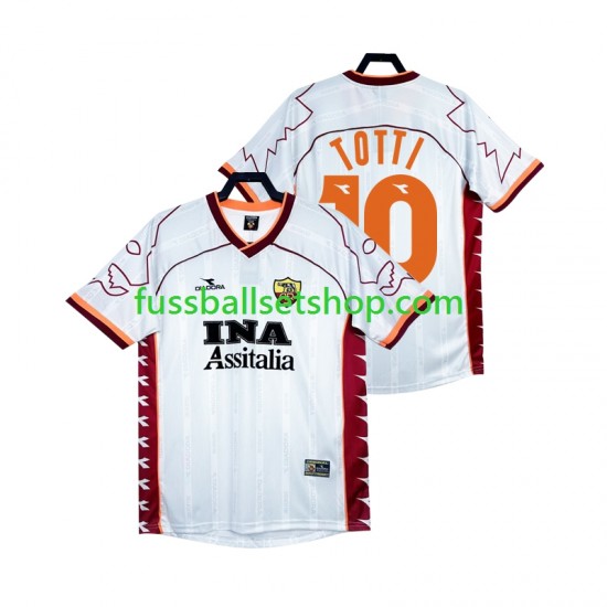 Günstige Fußball Trikotsatz AS Rom Totti 10 2000 Retro Herren Auswärtstrikot 1999 Kurzarm Günstige Fußball Trikotsatz AS Rom Totti 10 2000 Retro Herren Auswärtstrikot 1999 Kurzarm