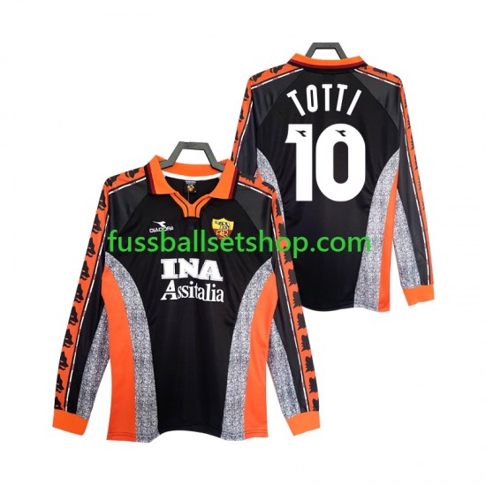 Günstige Fußball Trikotsatz AS Rom Totti 10 Retro Herren Ausweichtrikot 1998 1999 Langarm Günstige Fußball Trikotsatz AS Rom Totti 10 Retro Herren Ausweichtrikot 1998 1999 Langarm