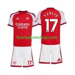 Günstige Fußball Trikotsatz Arsenal Christos Tzolis 17 Kinder Heimtrikot 2026-2027 Kurzarm