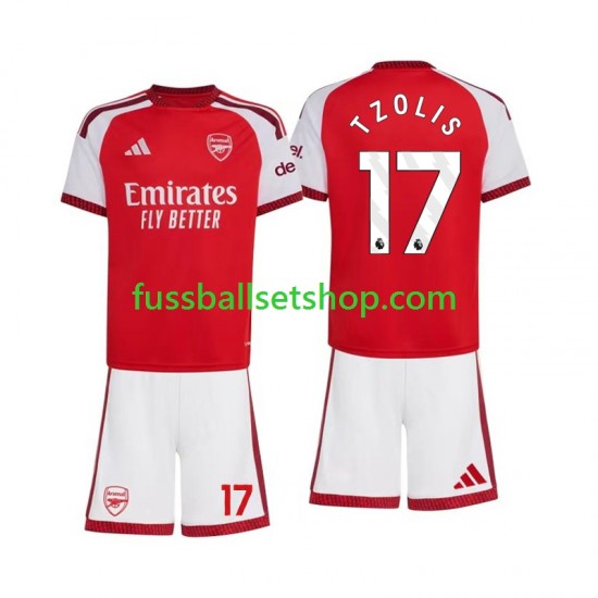 Günstige Fußball Trikotsatz Arsenal Christos Tzolis 17 Kinder Heimtrikot 2026-2027 Kurzarm