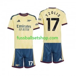 Günstige Fußball Trikotsatz Arsenal Christos Tzolis 17 Kinder Ausweichtrikot 2026-2027 Kurzarm