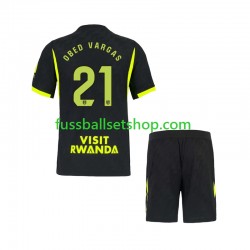 Günstige Fußball Trikotsatz Atlético Madrid Obed Vargas 21 Kinder Auswärtstrikot 2026-2027 Kurzarm