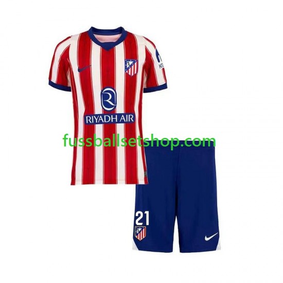 Günstige Fußball Trikotsatz Atlético Madrid Obed Vargas 21 Kinder Heimtrikot 2026-2027 Kurzarm