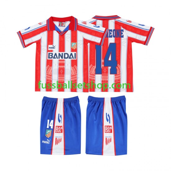 Günstige Fußball Trikotsatz Atlético Madrid SIMEONE 14 1996 1997 Retro Kinder Heimtrikot Kurzarm