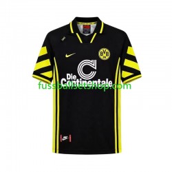 Günstige Fußball Trikotsatz Borussia Dortmund 1996 Retro Herren Auswärtstrikot Kurzarm