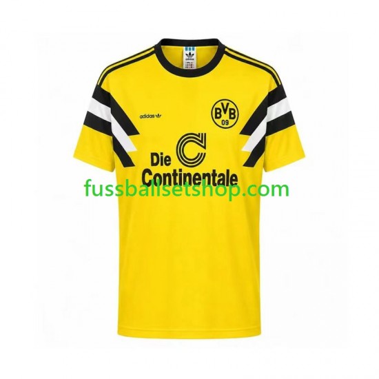 Günstige Fußball Trikotsatz Borussia Dortmund 1989 Retro Herren Heimtrikot Kurzarm