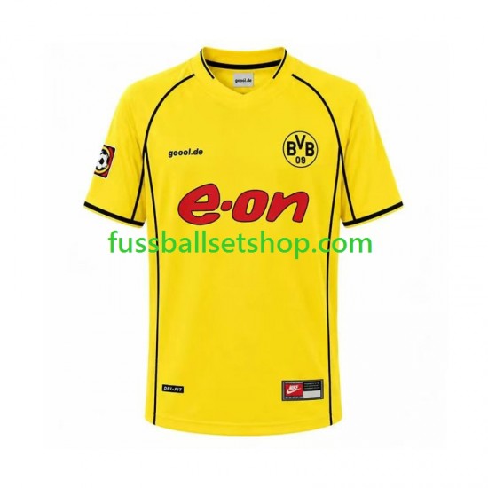 Günstige Fußball Trikotsatz Borussia Dortmund Retro Herren Heimtrikot 2002 Kurzarm