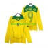 Günstige Fußball Trikotsatz Brasilien RONALDO 9 2004 Retro Herren Heimtrikot Langarm