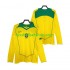 Günstige Fußball Trikotsatz Brasilien 2004 Retro Herren Heimtrikot Langarm