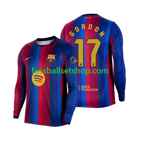 Günstige Fußball Trikotsatz FC Barcelona Anthony Gordon 17 Herren Heimtrikot 2026-2027 Langarm Günstige Fußball Trikotsatz FC Barcelona Anthony Gordon 17 Herren Heimtrikot 2026-2027 Langarm