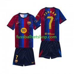 Günstige Fußball Trikotsatz FC Barcelona Ferran Torres 7 Kinder Heimtrikot 2026-2027 Kurzarm