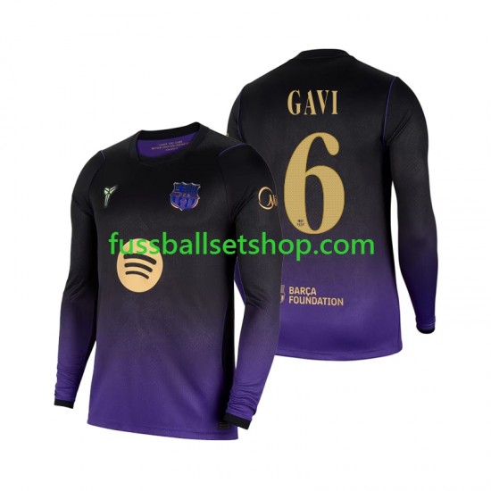 Günstige Fußball Trikotsatz FC Barcelona Gavi 6 Herren Auswärtstrikot 2026-2027 Langarm