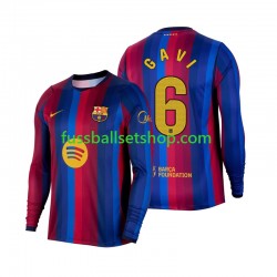 Günstige Fußball Trikotsatz FC Barcelona Gavi 6 Herren Heimtrikot 2026-2027 Langarm