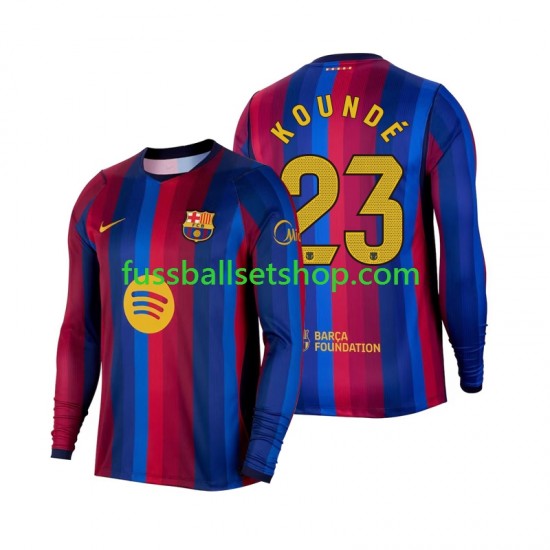Günstige Fußball Trikotsatz FC Barcelona Jules Kounde 23 Herren Heimtrikot 2026-2027 Langarm Günstige Fußball Trikotsatz FC Barcelona Jules Kounde 23 Herren Heimtrikot 2026-2027 Langarm