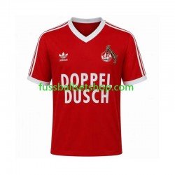 Günstige Fußball Trikotsatz FC Köln 1984 1985 Retro Herren Auswärtstrikot Kurzarm
