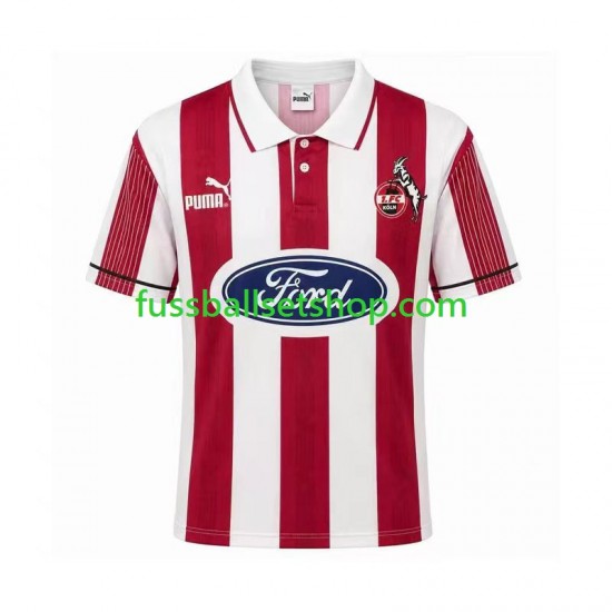 Günstige Fußball Trikotsatz FC Köln 1995 1996 Retro Herren Heimtrikot Kurzarm