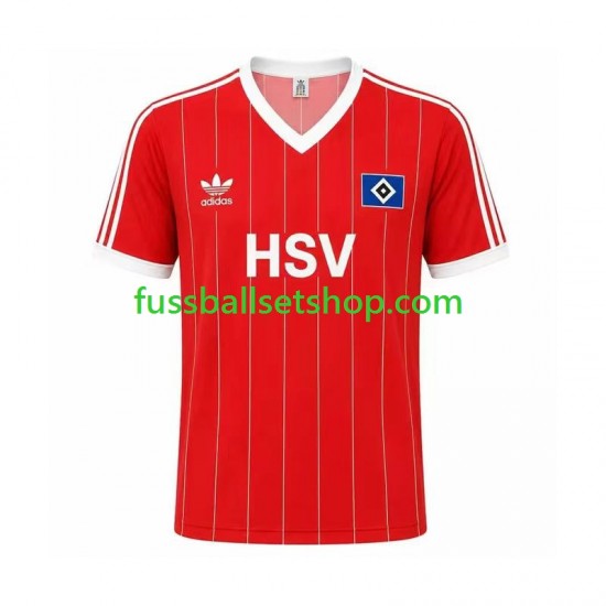 Günstige Fußball Trikotsatz Hamburger SV 1983 Retro Herren Auswärtstrikot Kurzarm