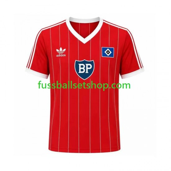Günstige Fußball Trikotsatz Hamburger SV 1984 Retro Herren Auswärtstrikot Kurzarm