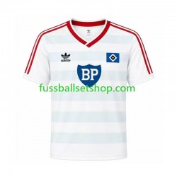 Günstige Fußball Trikotsatz Hamburger SV 1986 Retro Herren Auswärtstrikot Kurzarm
